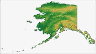 Alaska terrain map